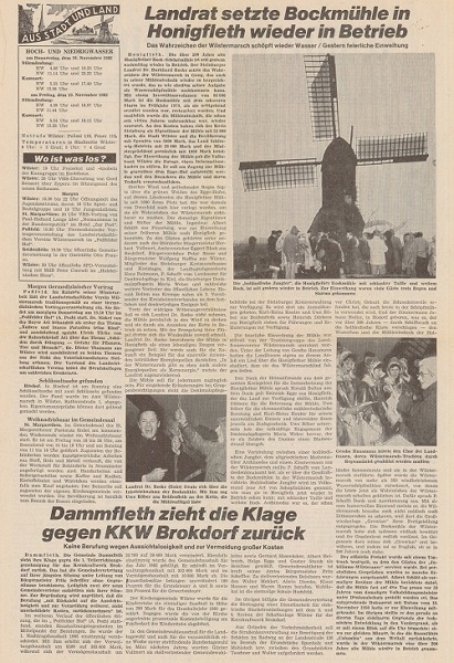 Zeitungsartikel November 1982